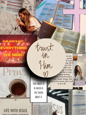 Christian Girl Aesthetic Collage Wallpaper