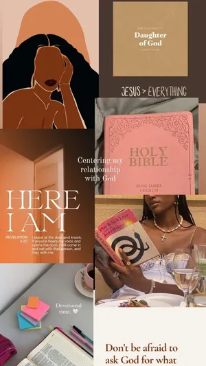 Christian Girl Aesthetic Collage Wallpaper