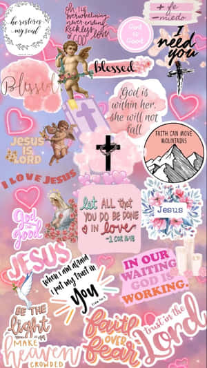 Christian Girl Aesthetic Collage Wallpaper