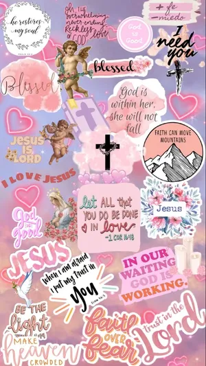 Christian Girl Aesthetic Collage Wallpaper