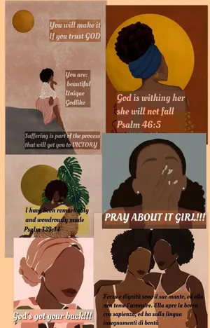 Christian Girl Aesthetic Inspirational Collage Wallpaper