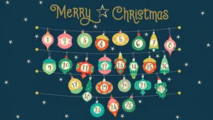 Christmas Advent Calendar Design Wallpaper