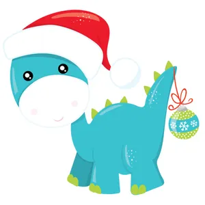 Christmas Ball Aesthetic Dino Wallpaper