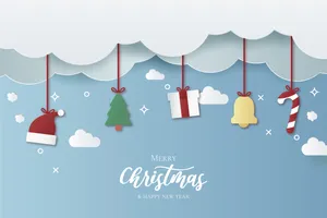 Christmas Desktop Hanging Decors Wallpaper