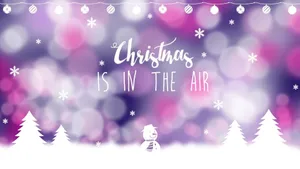 Christmas Desktop Purple Bokeh Wallpaper