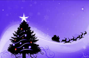 Christmas Eve Sleigh Ride Aesthetic Wallpaper