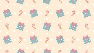 Christmas Gift Pattern Wallpaper