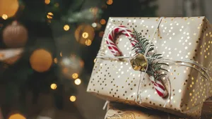 Christmas Gift Wrapped Elegantly Wallpaper