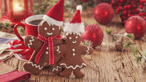 Christmas Gingerbread Cookies Wallpaper