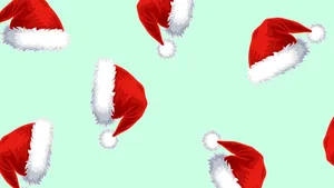 Christmas Hat Pattern Wallpaper