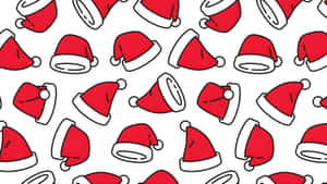 Christmas Hat Pattern Wallpaper