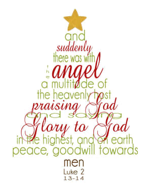 Christmas Scripture Christmas Tree Wallpaper