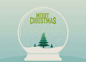Christmas Snow Globe Design Wallpaper