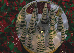 Christmas Snow Globe Scene Wallpaper