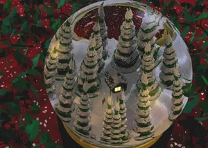 Christmas Snow Globe Scene Wallpaper