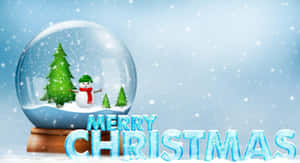Christmas Snow Globe Scene Wallpaper