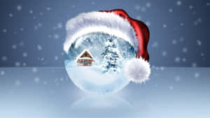 Christmas Snow Globe Scene Wallpaper