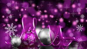 Christmas Wallpapers Purple And Silver Wallpaper