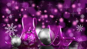 Christmas Wallpapers Purple And Silver Wallpaper