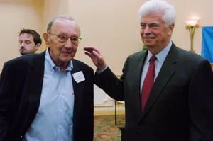 Christopher Dodd With An Old Man Wallpaper