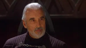 Christopher Lee In A Star Wars Scene Wallpaper