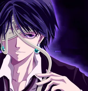 Chrollo Lucilfer Wrapping His Forehead Wallpaper