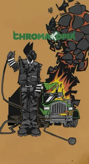 Chromatopia Urban Art Scene Wallpaper