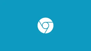 Chrome Browser Icon Aesthetic Blue Background Wallpaper