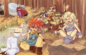Chrono Trigger Characters In Forest Wallpaper