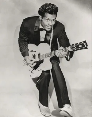 Chuck Berry Performing Live, Circa 1958 Wallpaper