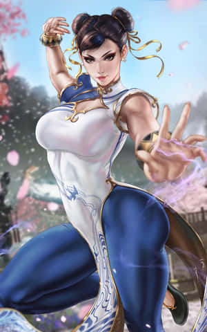 Chun Li Street Fighter Power Pose Wallpaper