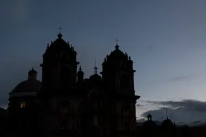 Church Silhouette Cusco Peru Wallpaper