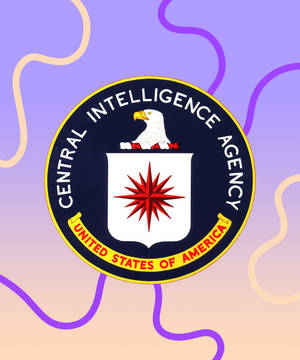 Cia Logo With Yellow Frame Wallpaper