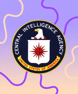 Cia Logo With Yellow Frame Wallpaper