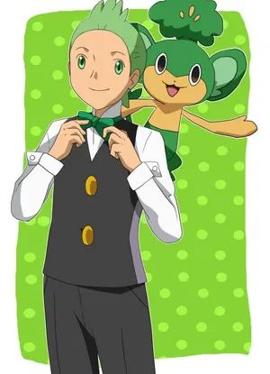 Cilan And Pansage Phone Wallpaper