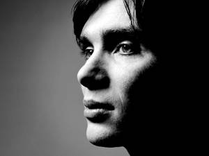 Cillian Murphy Monochromatic Closeup Wallpaper