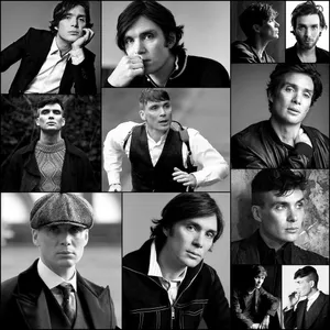 Cillian Murphy Monochromatic Collage Wallpaper