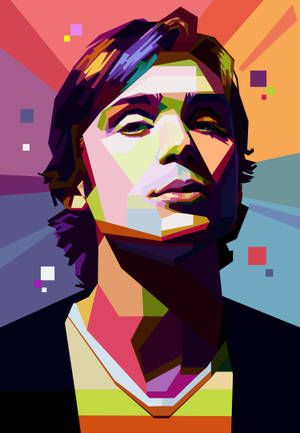 Cillian Murphy Polygonal Art Wallpaper