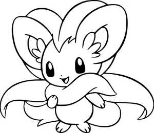 Cinccino Line Art Wallpaper