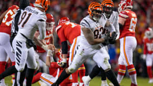 Cincinnati Bengals Bj Hill Versus Kansas City Chiefs Afc Championship Wallpaper
