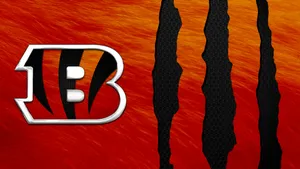 Cincinnati Bengals Logo With Claw Mark Wallpaper
