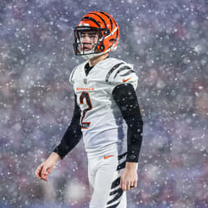 Cincinnati Bengals Player Snowy Game Wallpaper