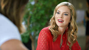 Cindy Busby Red Blouse Smiling Wallpaper