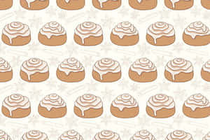 Cinnamon Rolls Pattern Background Wallpaper