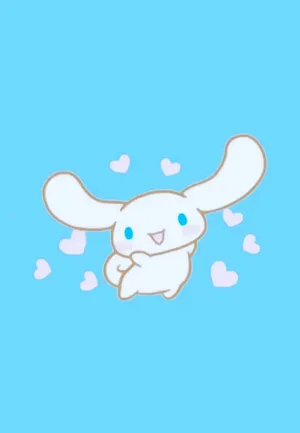 Cinnamoroll Blue Hearts Background Wallpaper