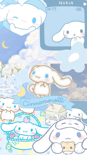 Cinnamoroll Collage Aesthetic Wallpaper Wallpaper