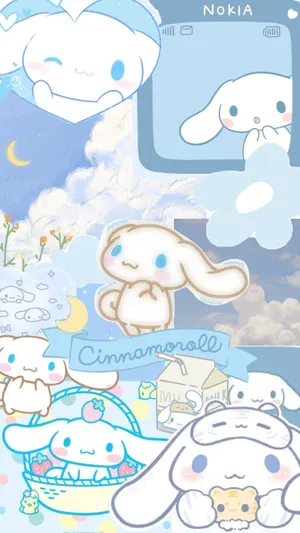 Cinnamoroll Collage Aesthetic Wallpaper Wallpaper
