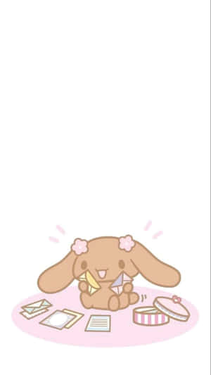 Cinnamoroll Friend Mocha Crafting Time Wallpaper