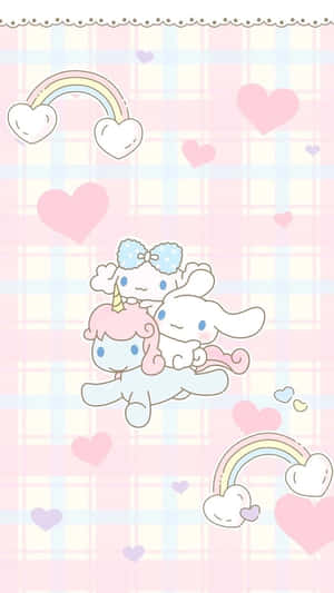 Cinnamoroll Friends Rainbow Love Wallpaper Wallpaper