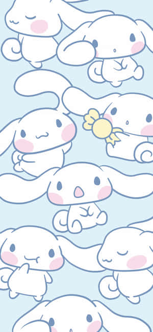 Cinnamoroll Pattern Aesthetic Wallpaper